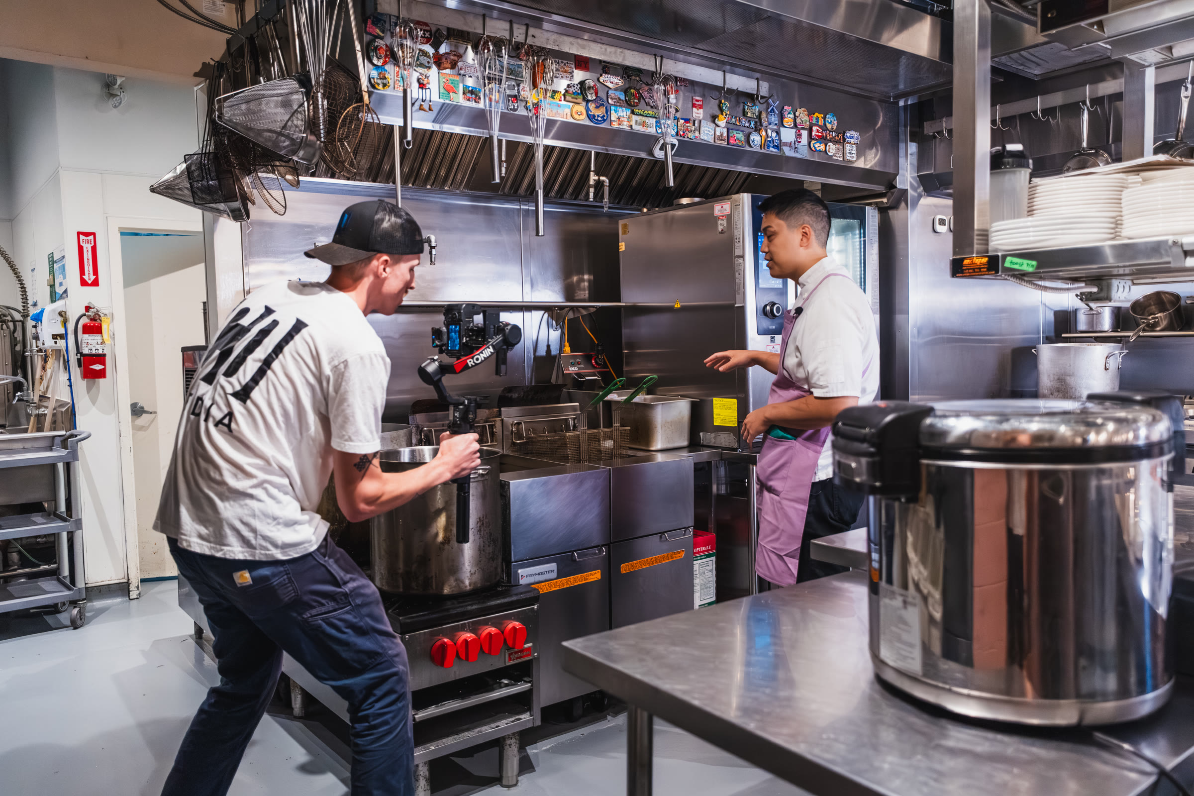 Sunnys Chinese working kitchen and service prep area